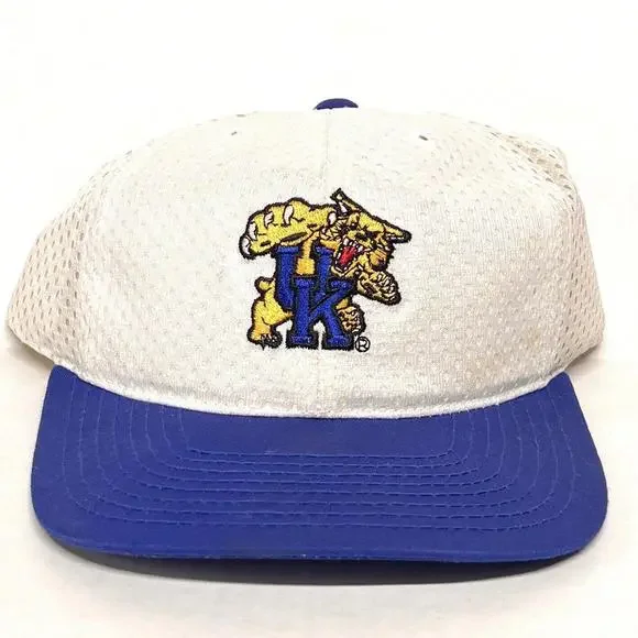VTG 90s University Of Kentucky Wildcats Top Of The World Jersey Mesh Hat Rare